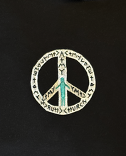 Alien Peace Embroidered Hoodie - Black