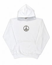 Alien Peace Embrioded Hoodie - White